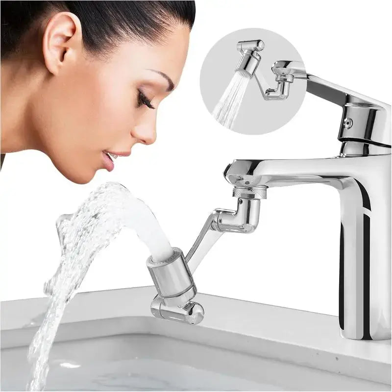 Metal Faucet Extender for Sinks 1080° Rotation Brass Aerator Extension Adjustable Sink Faucet Extension for Kitchens & Bathrooms