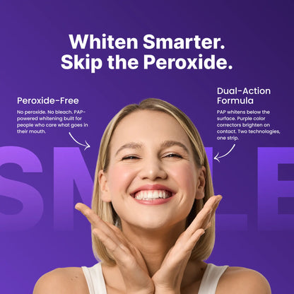 Purple Teeth Whitening Strips Enamel safe and Peroxide Free
