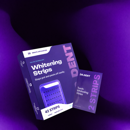 Purple Teeth Whitening Strips Enamel safe and Peroxide Free